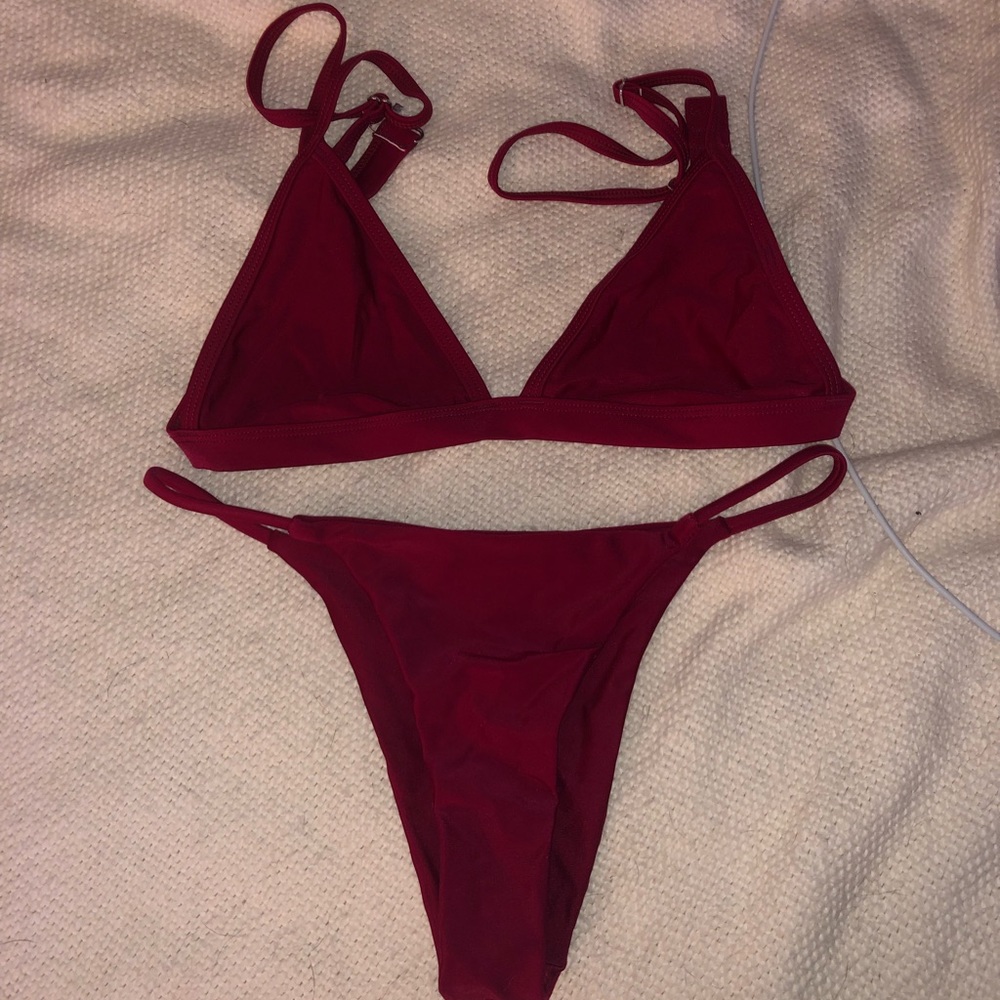 Dark red bikini size small